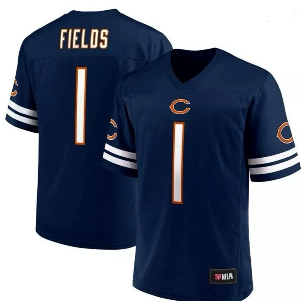 Chicago Bears Jersey Justin Fields #1 Size XL Blue and Orange NFL Pro Line NEW